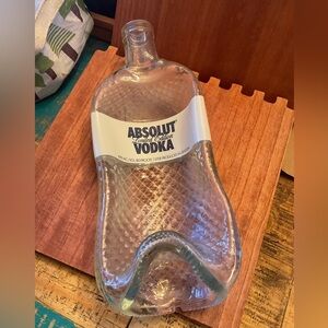 Slumped Melted Glass Limited Edition Absolut Bottle.